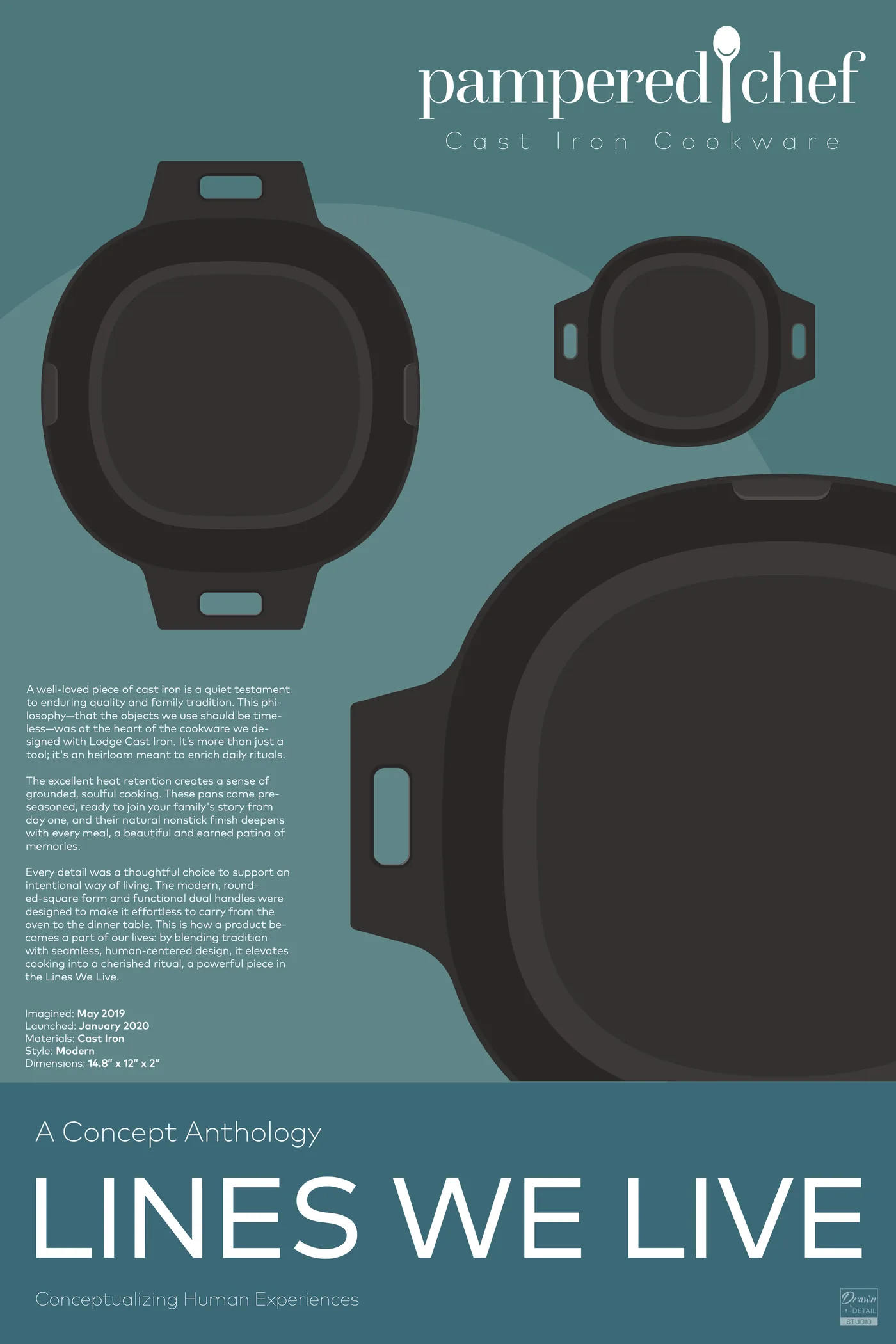 Cast Iron Dutch Oven — a flat-illustration portrait by Drawn to Detail Studio